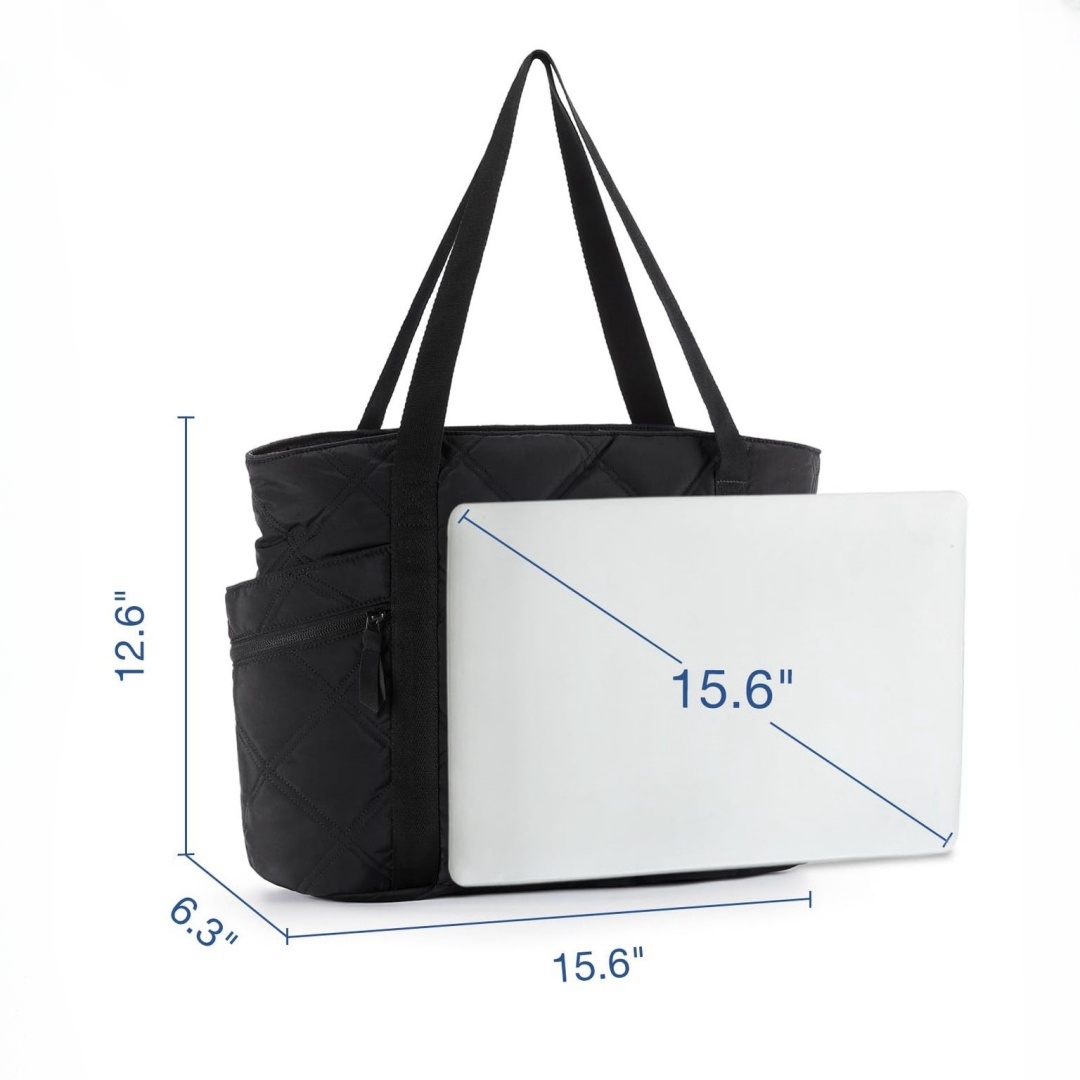 Travel Puffer Quilted Tote Bag