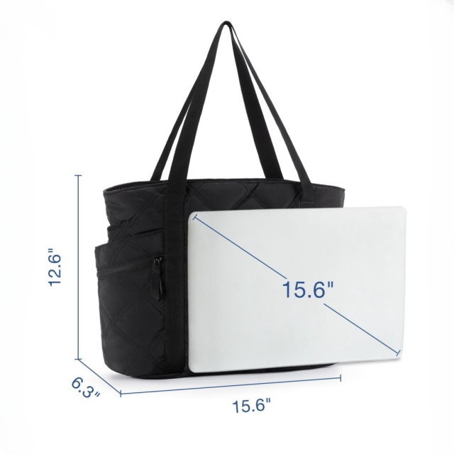 Travel Puffer Quilted Tote Bag