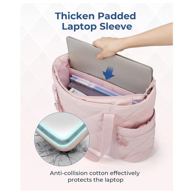 Travel Puffer Quilted Tote Bag