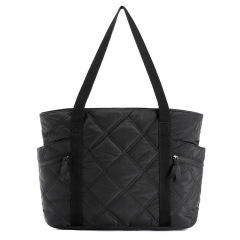 Travel Puffer Quilted Tote Bag