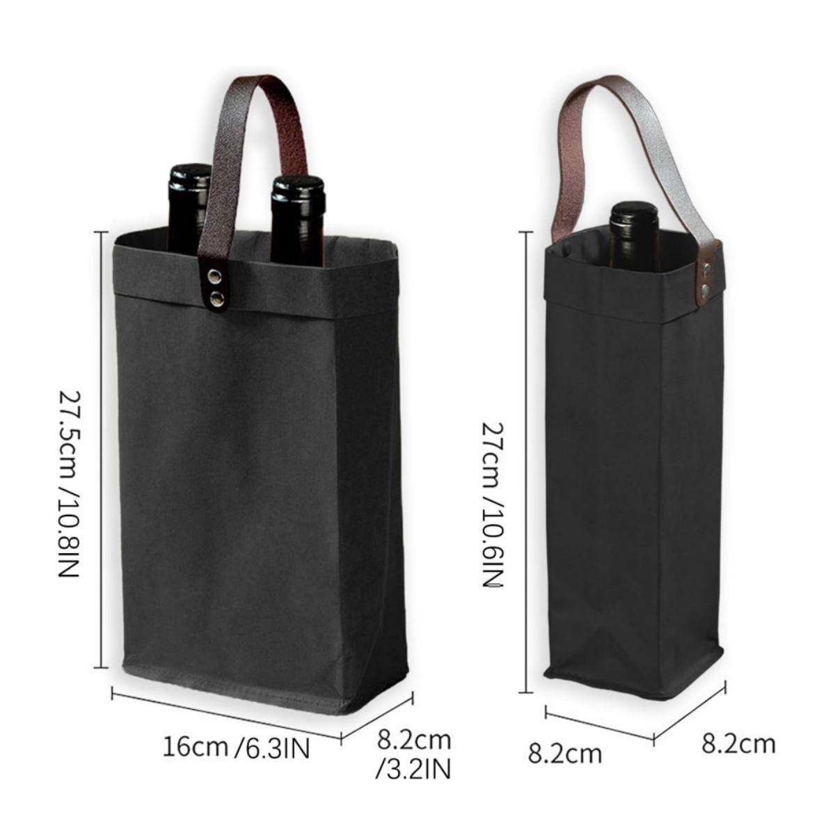 Washable Kraft Reusable Wine Bag