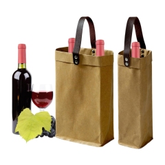 Washable Kraft Reusable Wine Bag