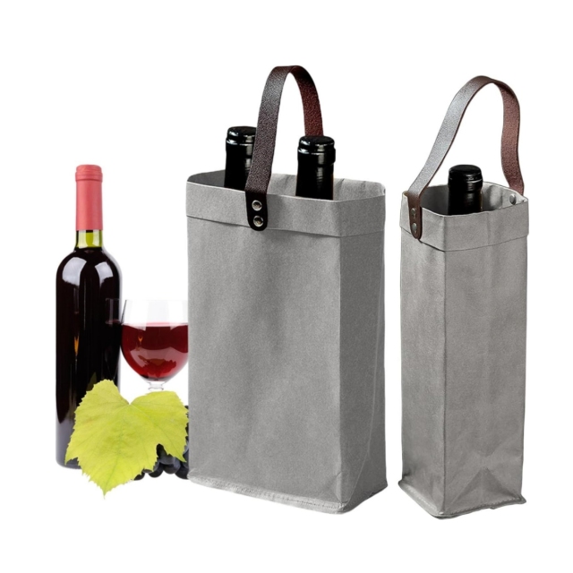 Washable Kraft Reusable Wine Bag