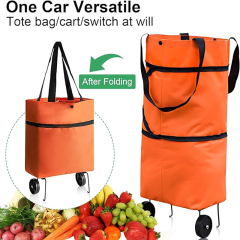 Wheeled Folding Grocery Bag Shopping Cart
