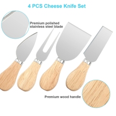 4 PCS Cheese Knives Set