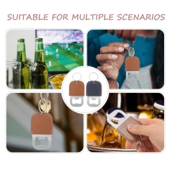 Leather Bottle Opener Keychain