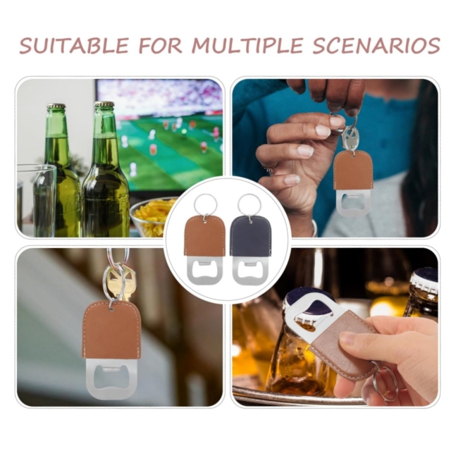 Leather Bottle Opener Keychain