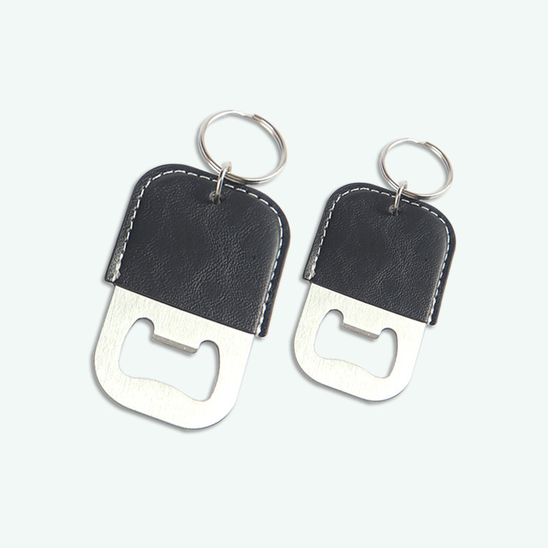 Leather Bottle Opener Keychain
