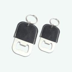 Leather Bottle Opener Keychain