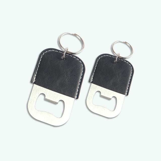 Leather Bottle Opener Keychain