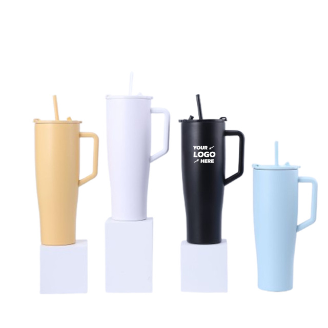 40 oz Tumbler with Handle and Straw Lid