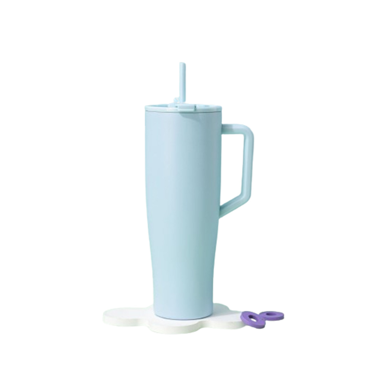 40 oz Tumbler with Handle and Straw Lid