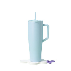40 oz Tumbler with Handle and Straw Lid