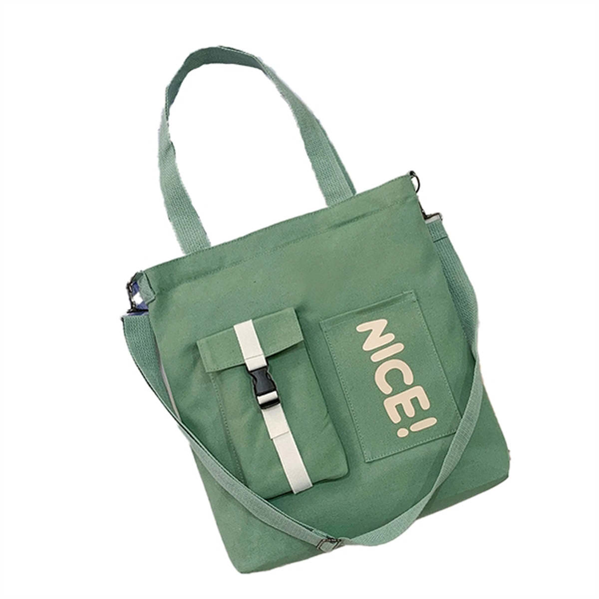 Fresh and Stylish Single Shoulder Canvas Crossbody Bag