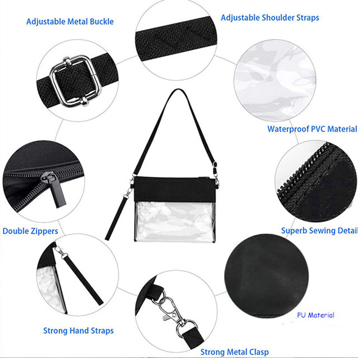 Game Day Clear Wristlet Pouch