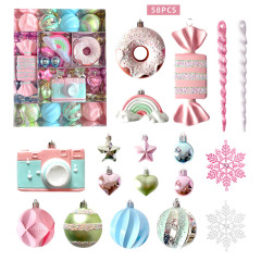 Macaron Christmas Ball Ornament Set