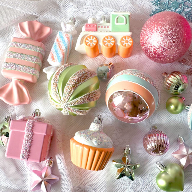Macaron Christmas Ball Ornament Set