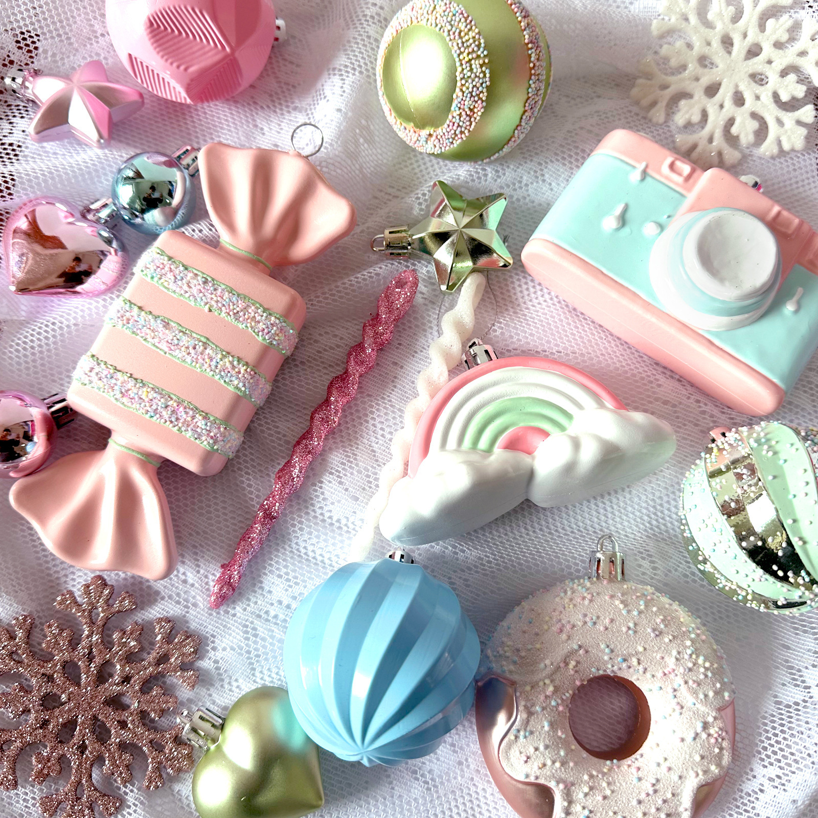 Macaron Christmas Ball Ornament Set