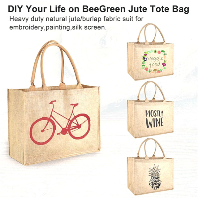 Natural Jute Grocery Tote