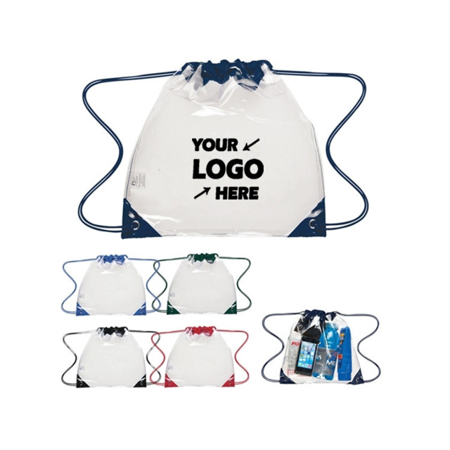 Reusable Clear Drawstring Backpack