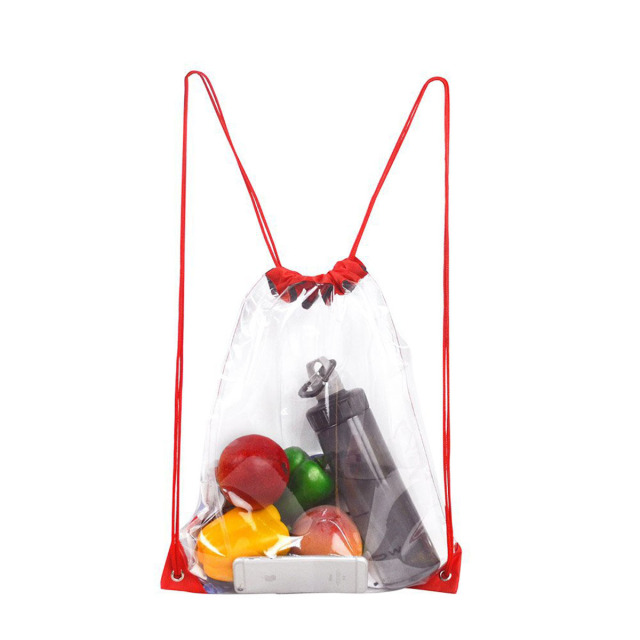 Reusable Clear Drawstring Backpack