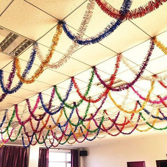 Tinsel Garland Decoration For Party And Holiday