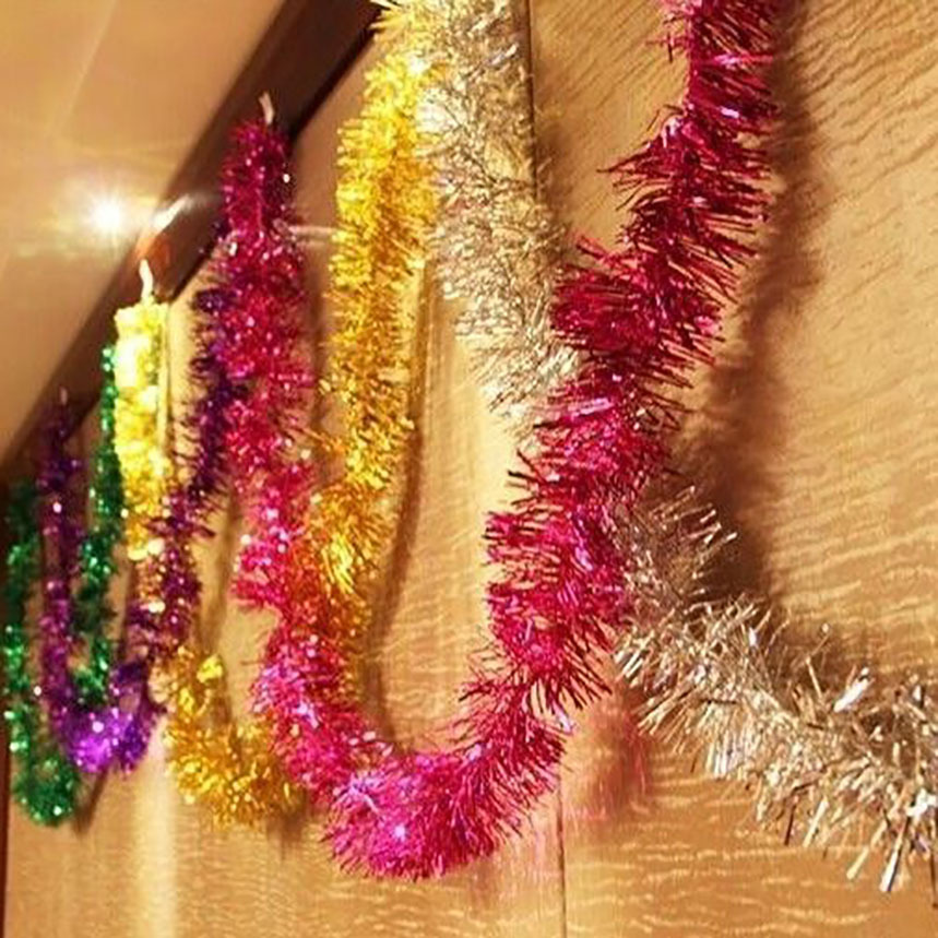 Tinsel Garland Decoration For Party And Holiday