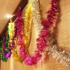 Tinsel Garland Decoration For Party And Holiday