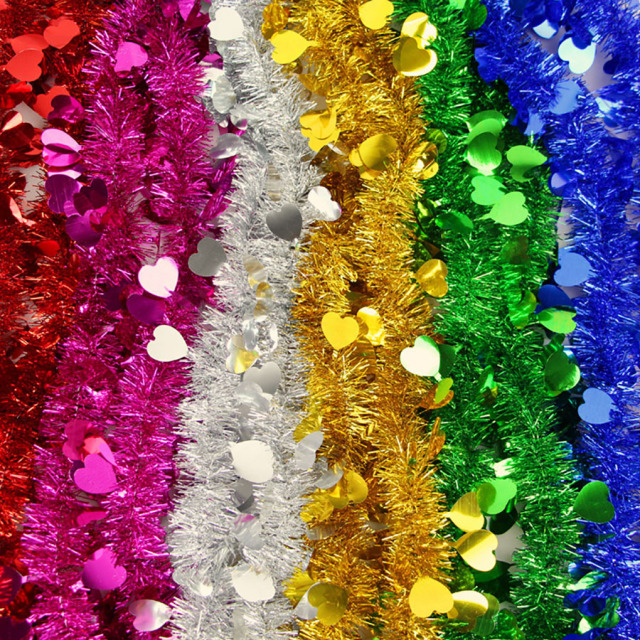 Tinsel Garland Decoration For Party And Holiday