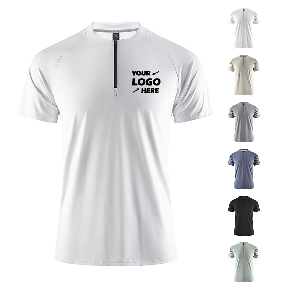 Zipper Collar Quick Drying T-Shirts