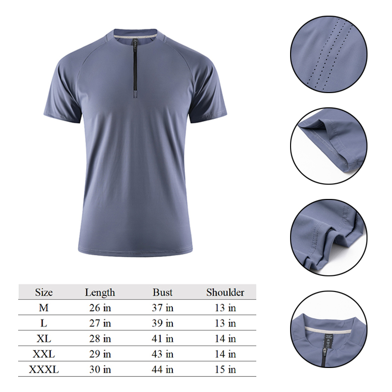 Zipper Collar Quick Drying T-Shirts