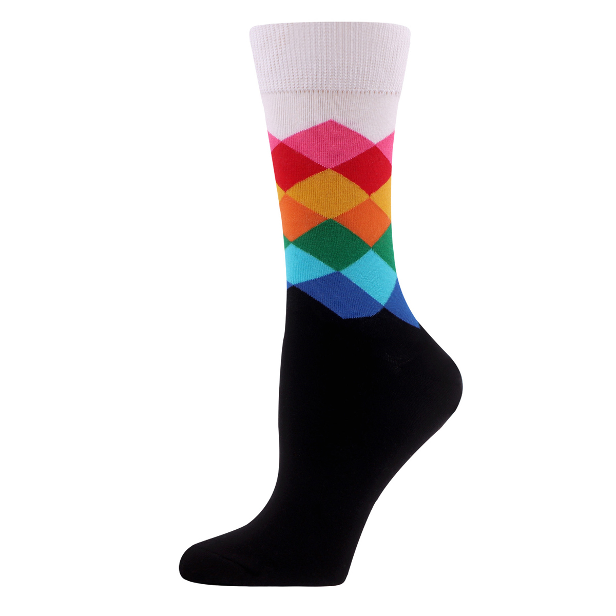 Full Printing Knit Cotton Crew Business & Dress Socks
