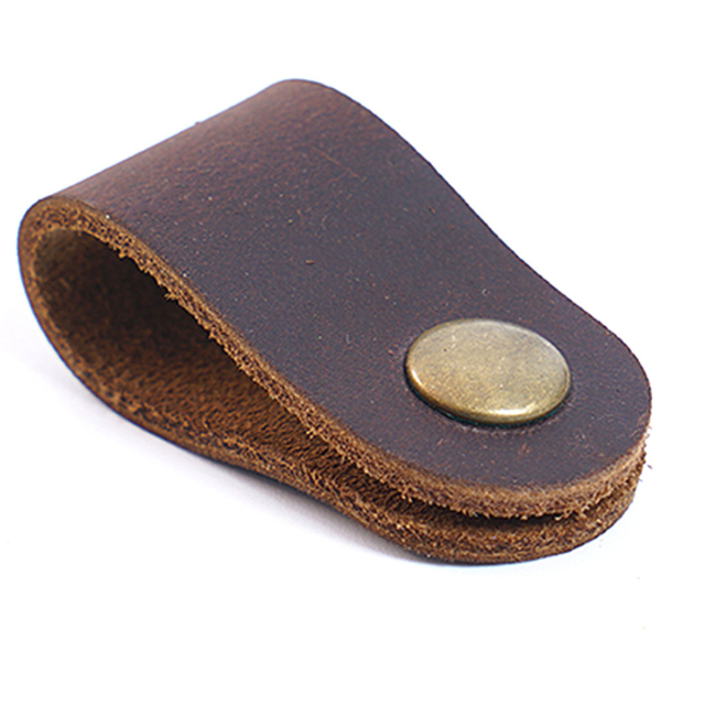 PU-Leather Reusable Data Line Cable Ties Organizer