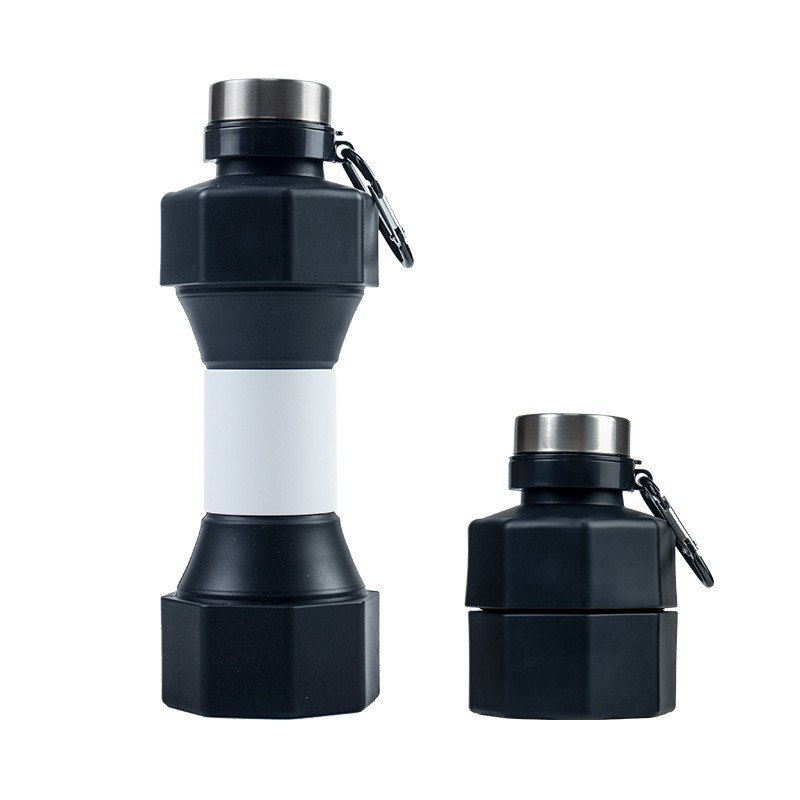 Collapsable Silicone Dumbbell Water Bottle