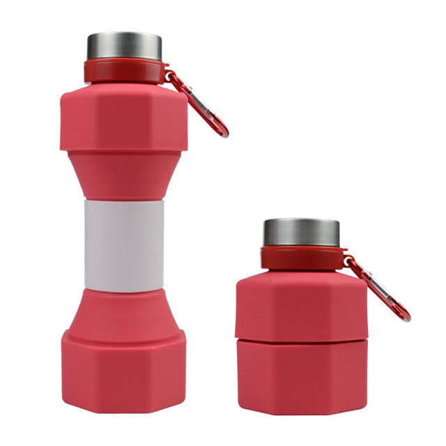 Collapsable Silicone Dumbbell Water Bottle