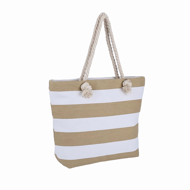 Large Capacity Striped Beach Bag