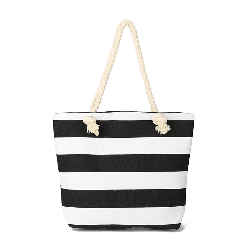 Large Capacity Striped Beach Bag