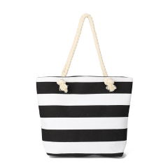 Large Capacity Striped Beach Bag