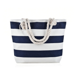 Large Capacity Striped Beach Bag