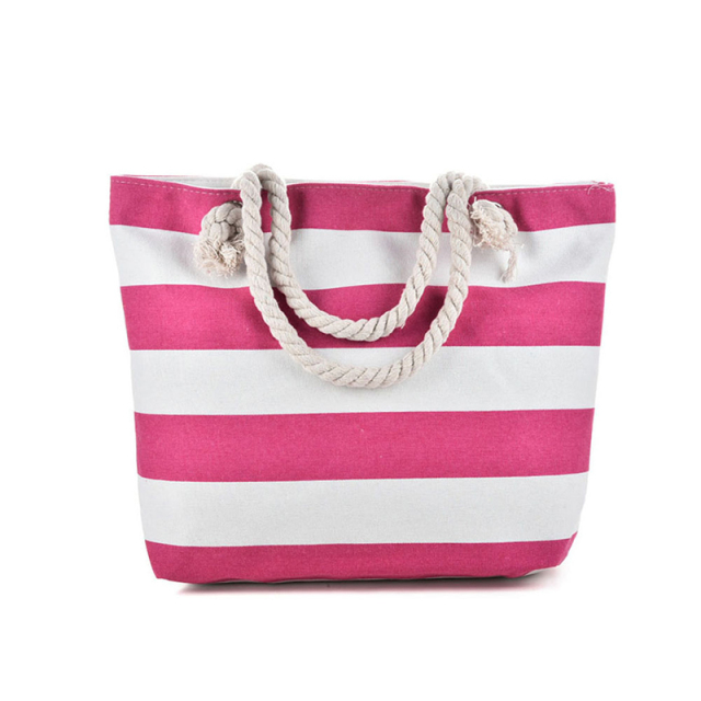 Large Capacity Striped Beach Bag