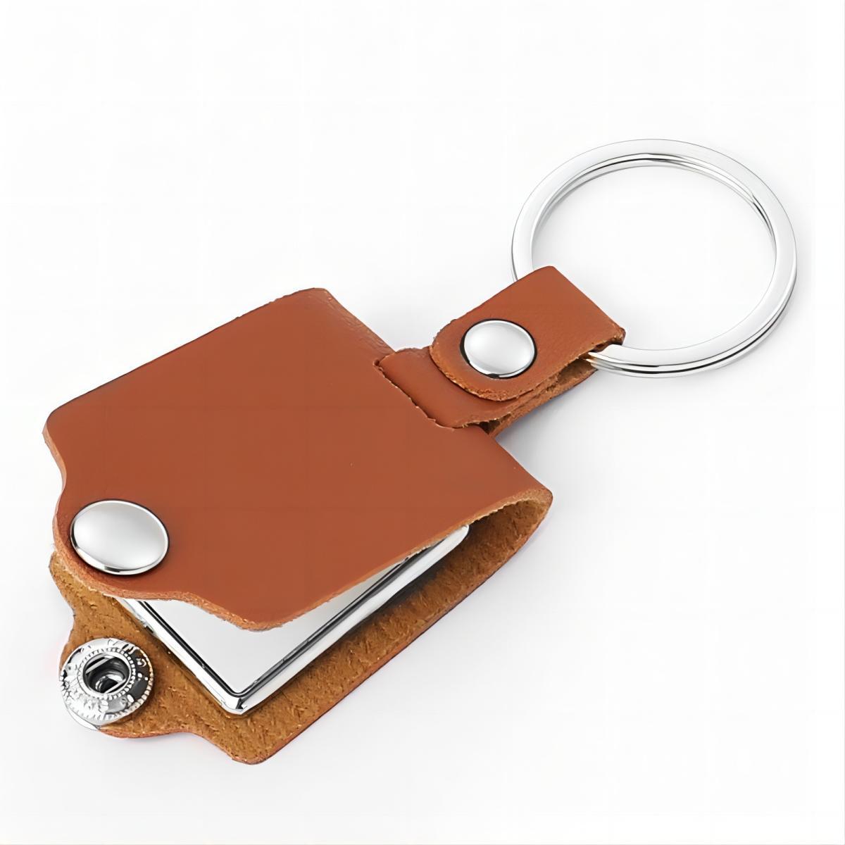 Leather Photo Keychain