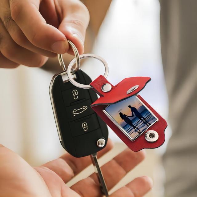 Leather Photo Keychain
