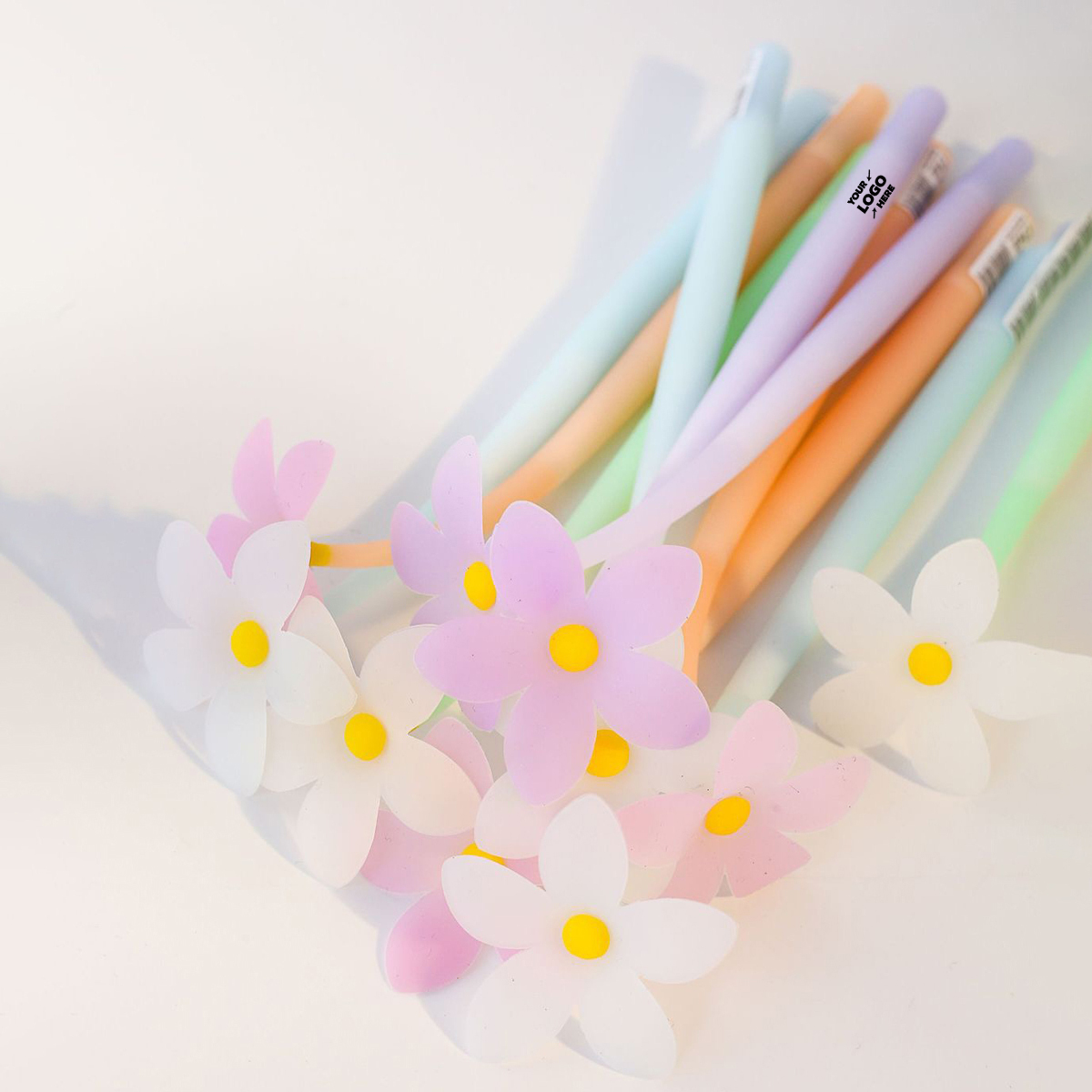 Light Changing flower Silicone Gel Pen