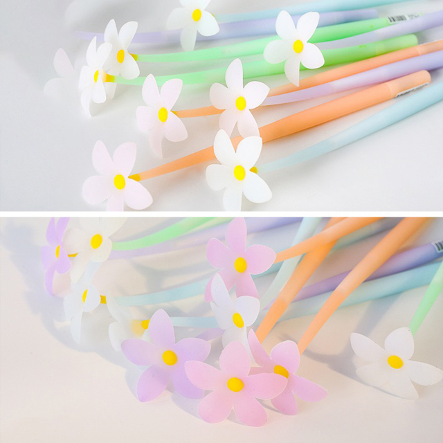 Light Changing flower Silicone Gel Pen