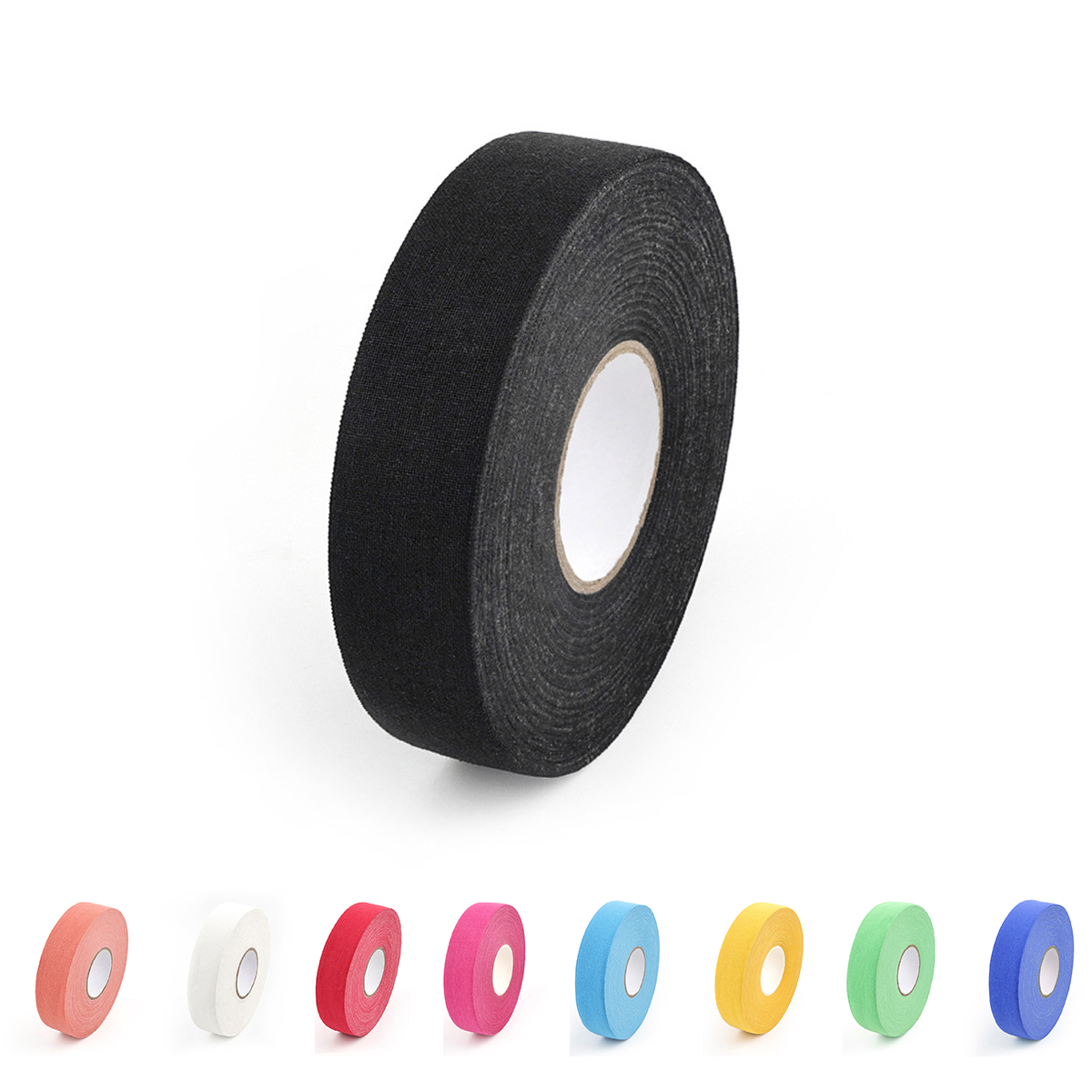 Howies 5X Schlägertape Profi Cloth Hockey Tape schwarz 25mm f. Eishockey, je 22 m