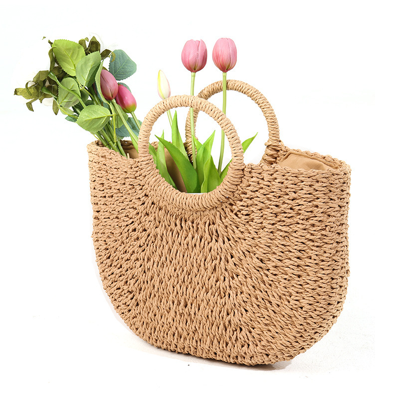 Straw Summer Beach Bag