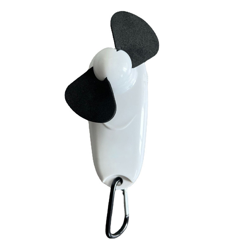 LED Flashlight Fan With Carabiner Hook