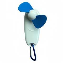 LED Flashlight Fan With Carabiner Hook