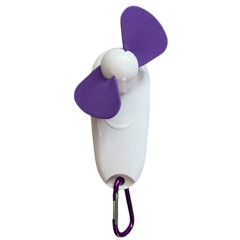 LED Flashlight Fan With Carabiner Hook