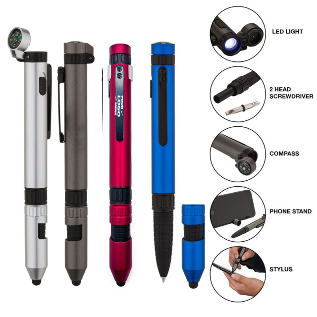 6-in-1 Multi-function Ballpoint Pen